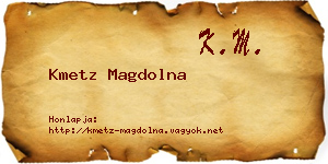 Kmetz Magdolna névjegykártya