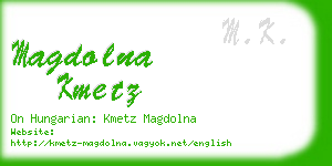 magdolna kmetz business card